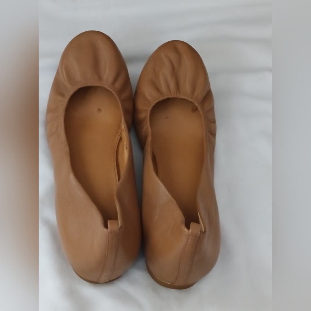 J. Crew Ballet Flats Women 10 Tan Leather Casual Versatile Office Academia Dinne